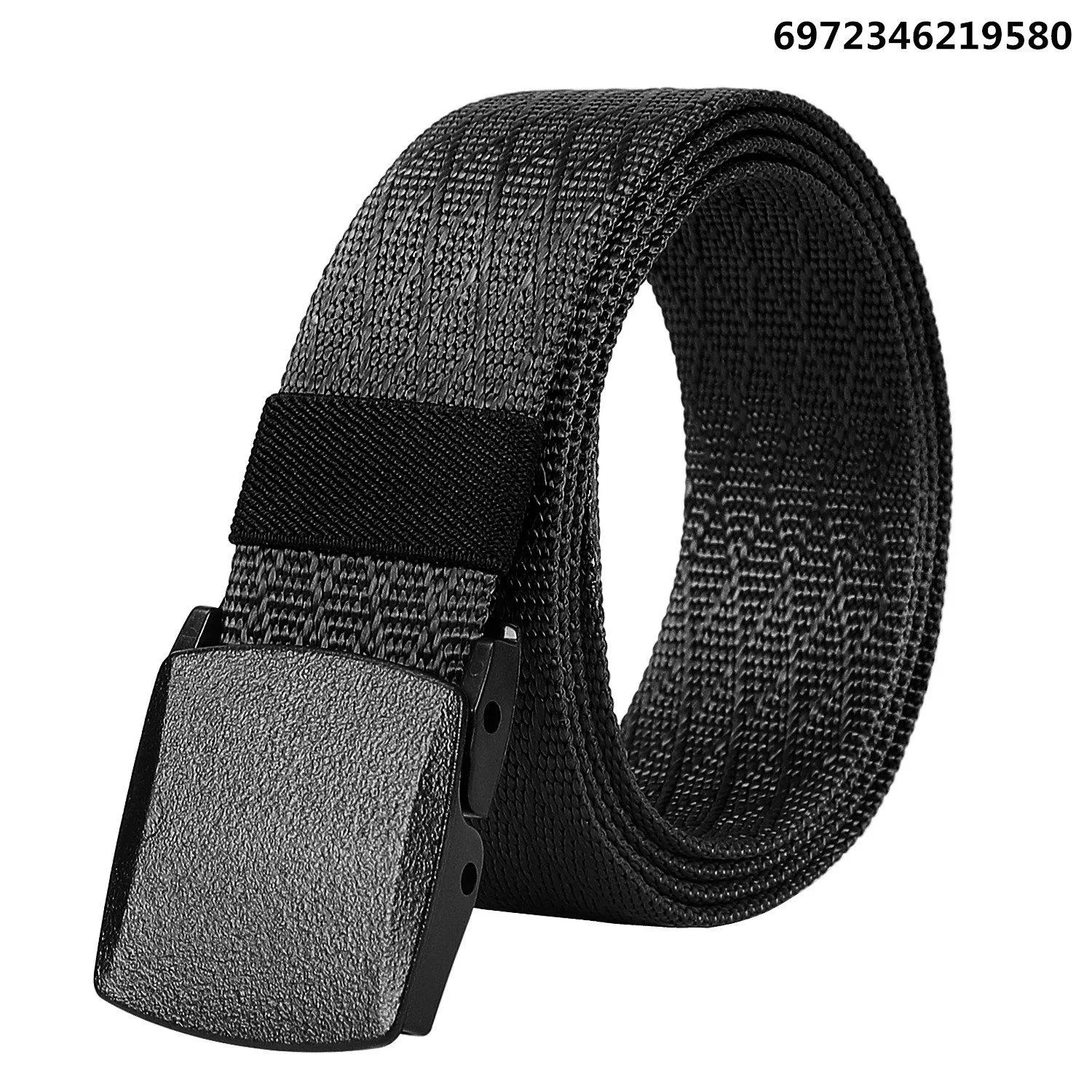 Unisex Nickel Free Belt 1.5 In Nylon Adjustable Web Belt with Plastic Buckle by JASGOOD