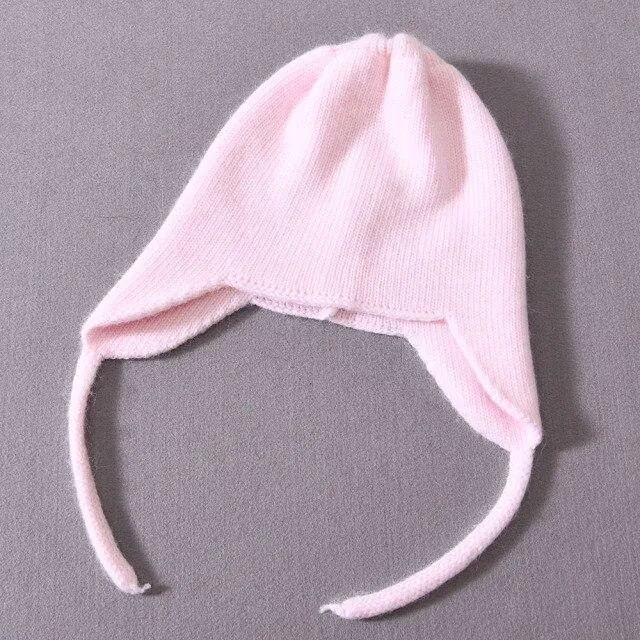 Unisex Wool Knitted Hat with Fluffy Real Raccoon Fur Pompoms