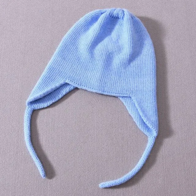 Unisex Wool Knitted Hat with Fluffy Real Raccoon Fur Pompoms