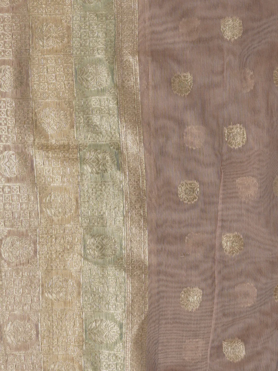 Unstitched Woven Design Silk Blend Dress Material With Dupatta