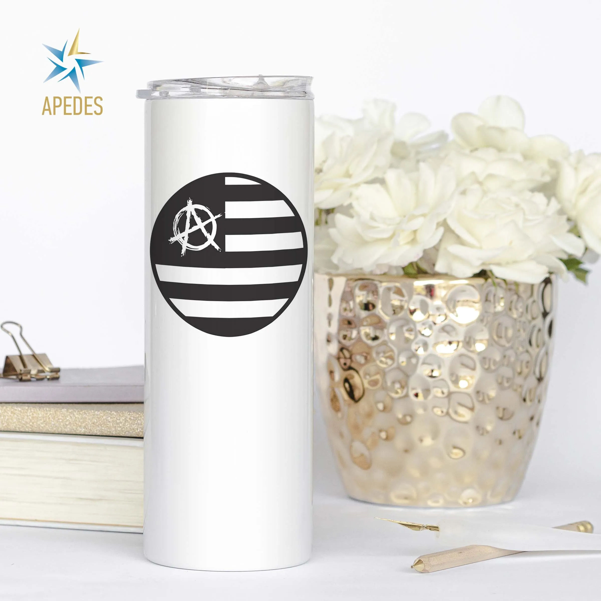 US Anarchy Stainless Steel Skinny Tumbler 20 OZ