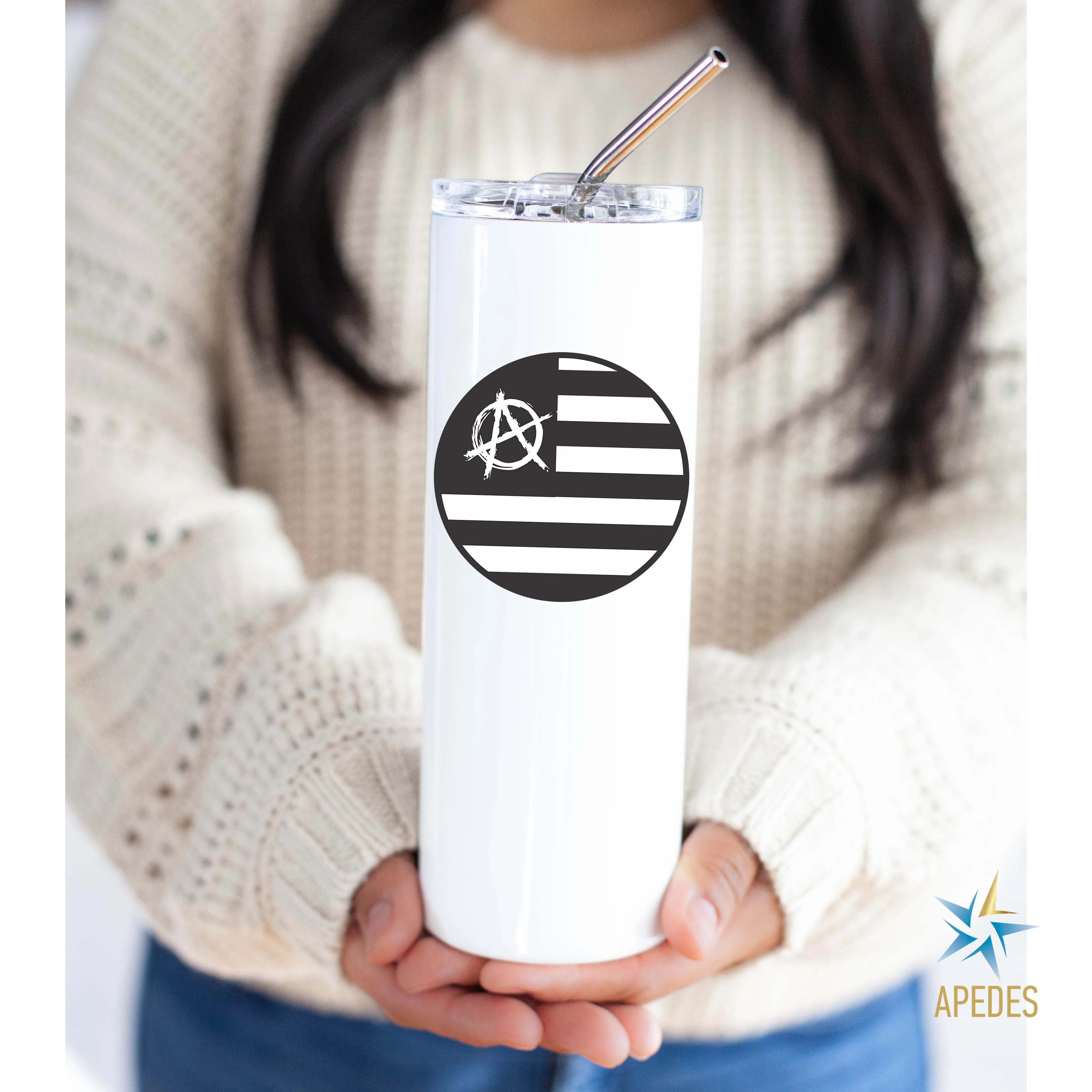 US Anarchy Stainless Steel Skinny Tumbler 20 OZ