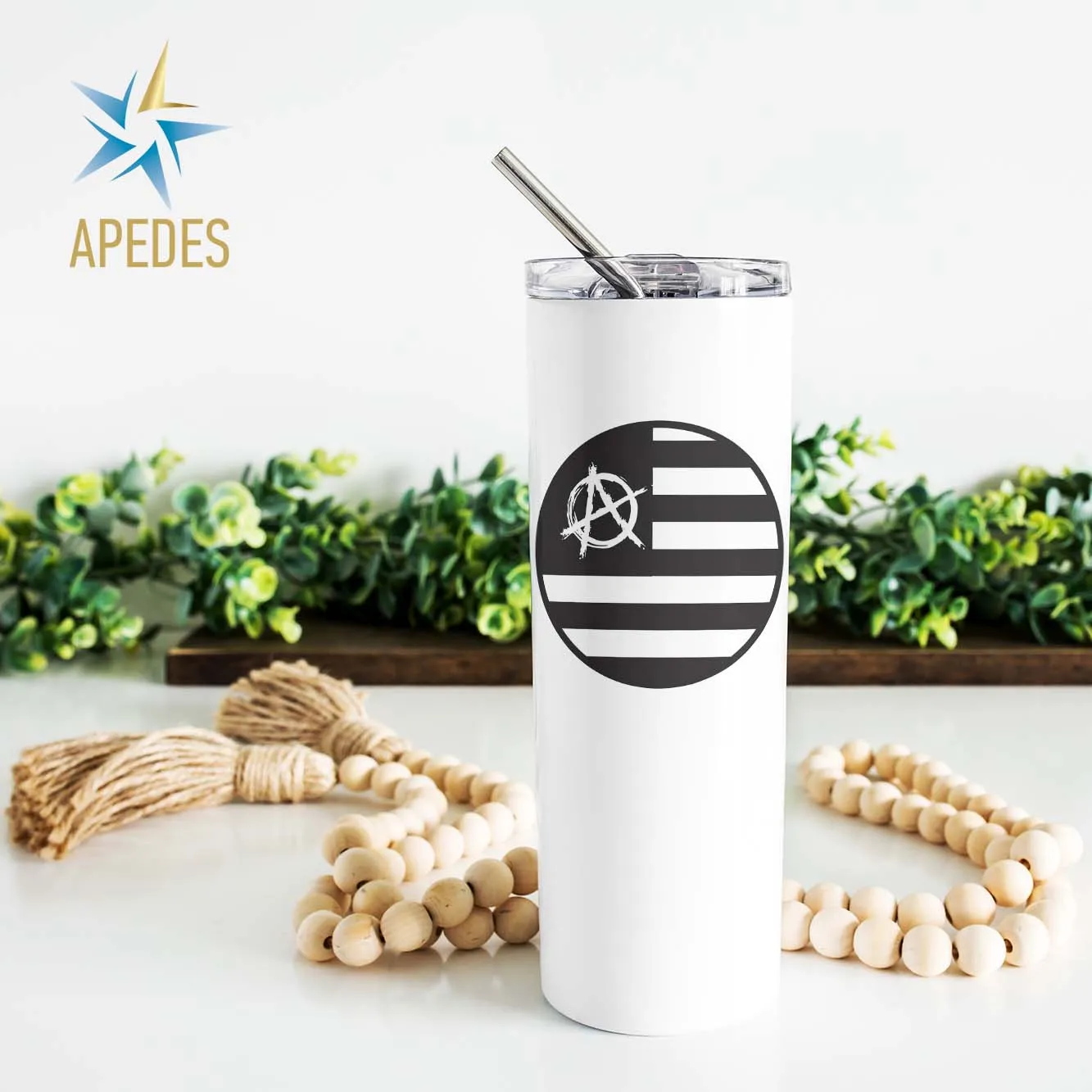 US Anarchy Stainless Steel Skinny Tumbler 20 OZ