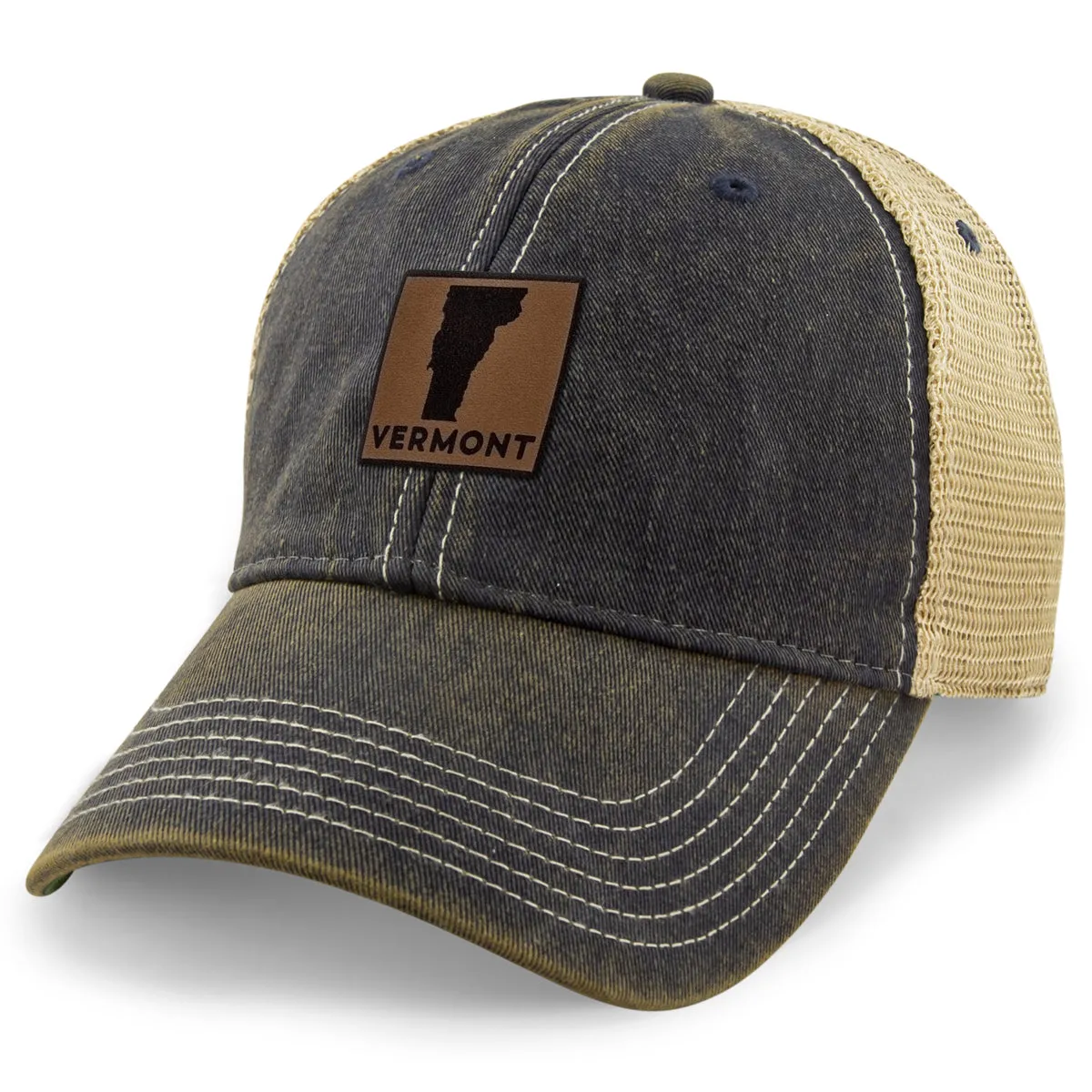 Vermont Leather Patch Dirty Water Trucker