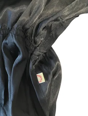 Vintage FIORUCCI Italy.  Embroidered Satin Slip Dress