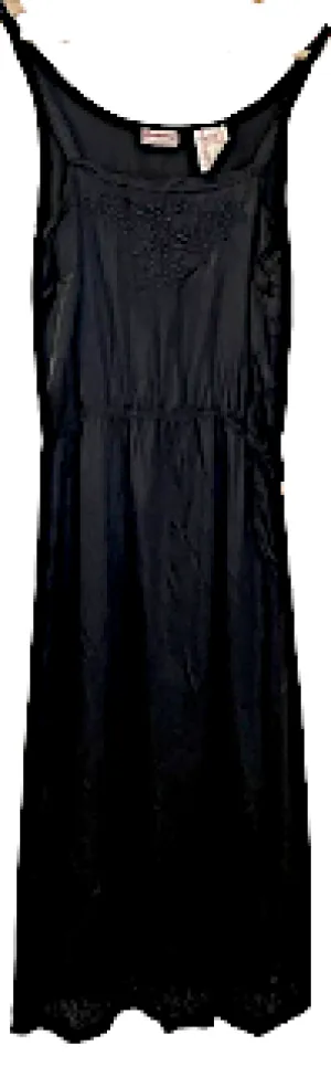 Vintage FIORUCCI Italy.  Embroidered Satin Slip Dress