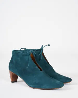 waffles tie pump - bottle suede