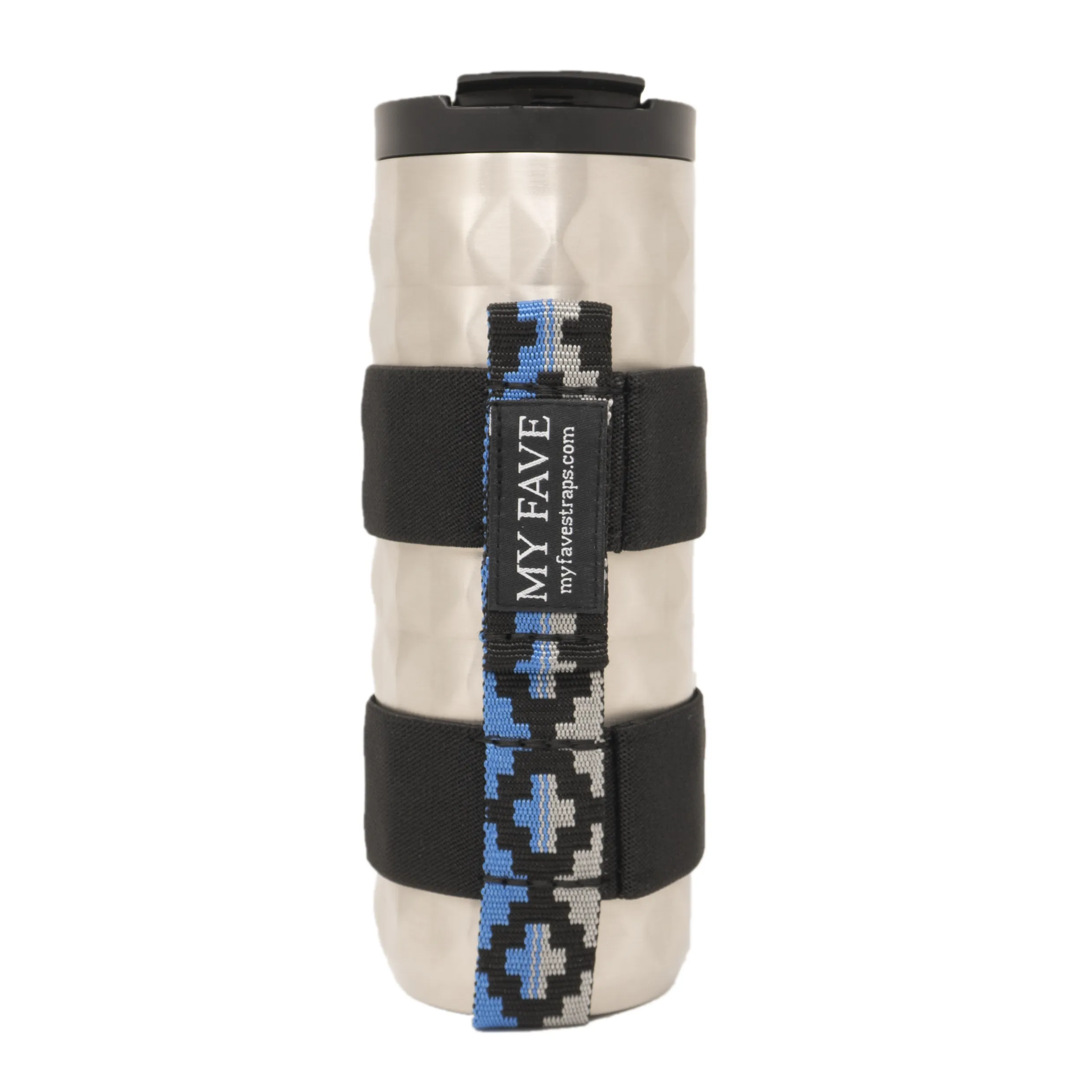 Water Bottle Strap - Clip On Style Blue Steps