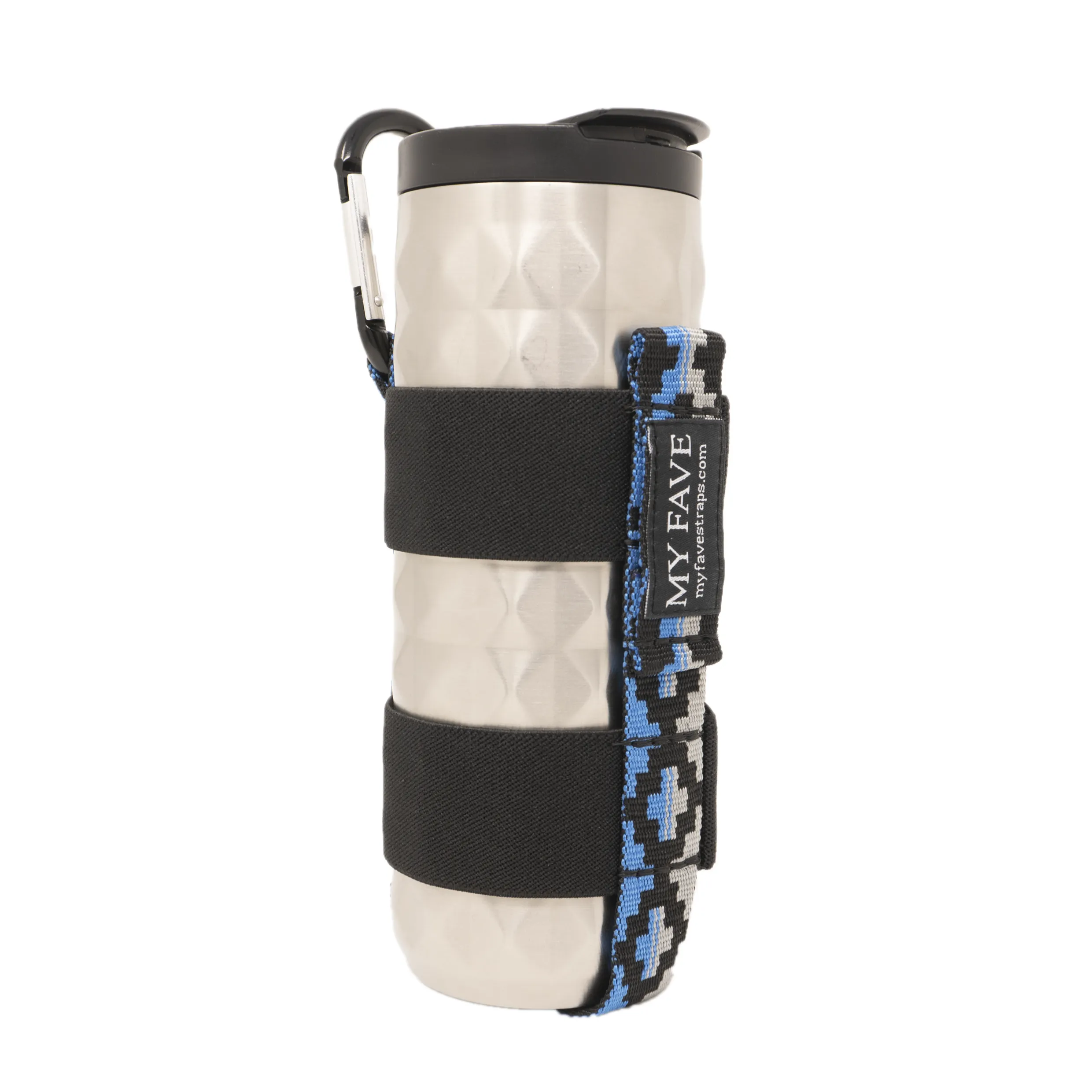 Water Bottle Strap - Clip On Style Blue Steps