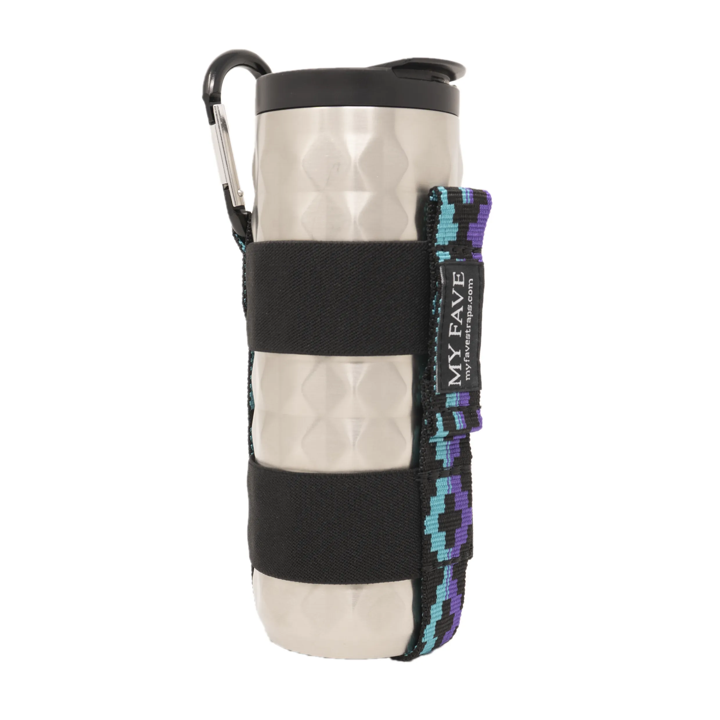 Water Bottle Strap - Clip On Style Blue Steps