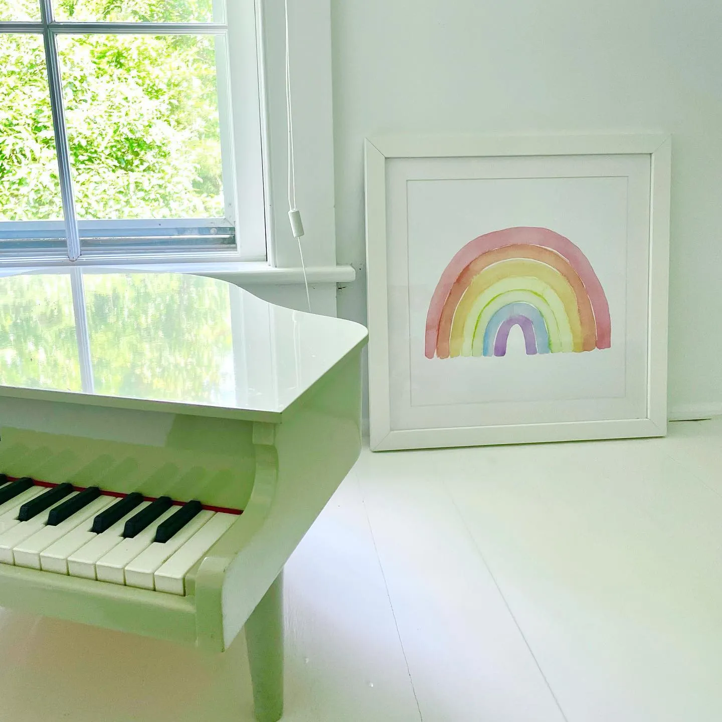 Watercolor Rainbow Framed Print
