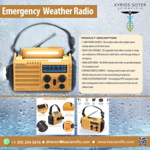 Weather Radio - Weather Alert Portable Radio with Flashlight