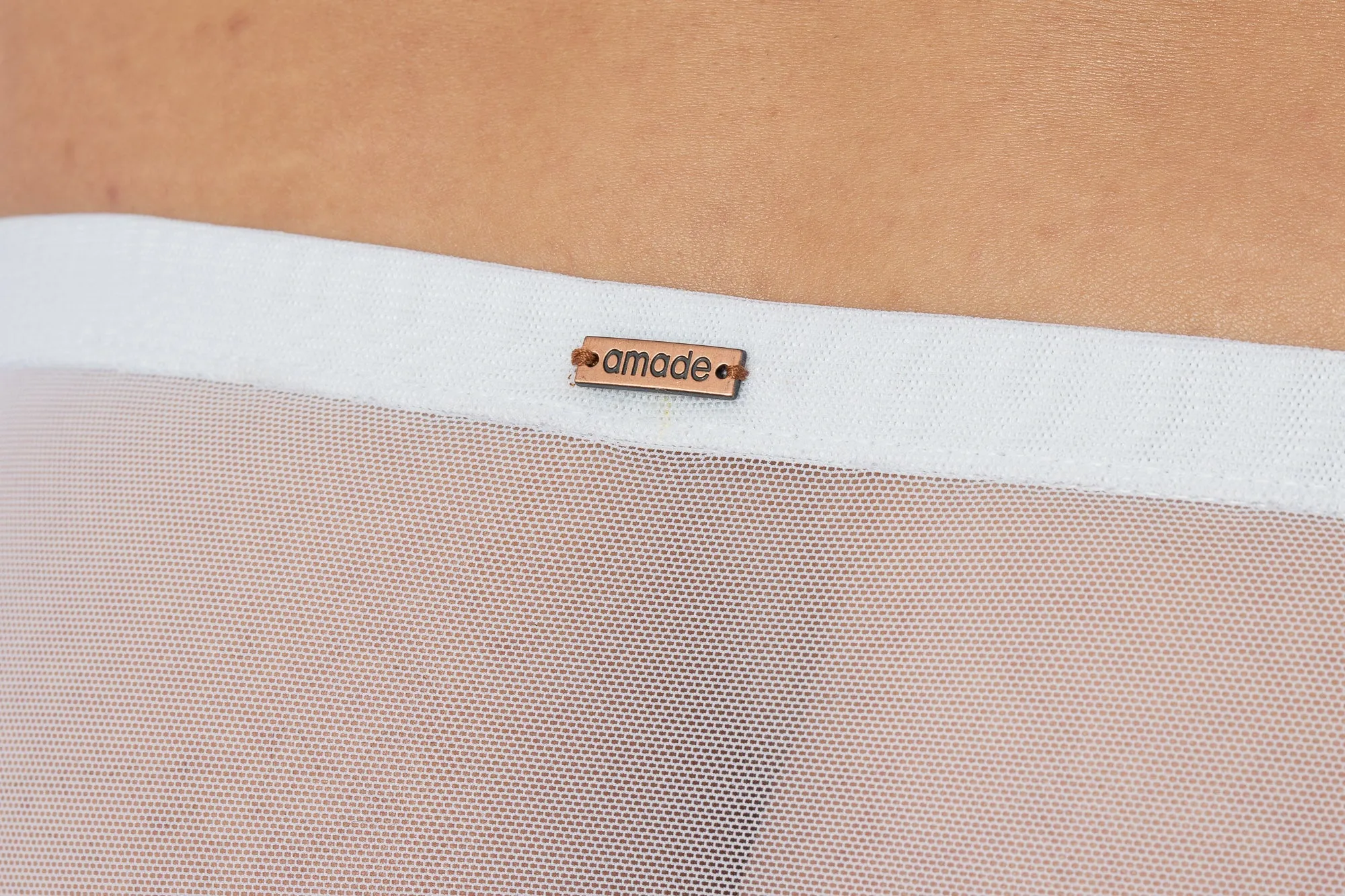 White - JASPER Sheer Mesh Bikini Brief