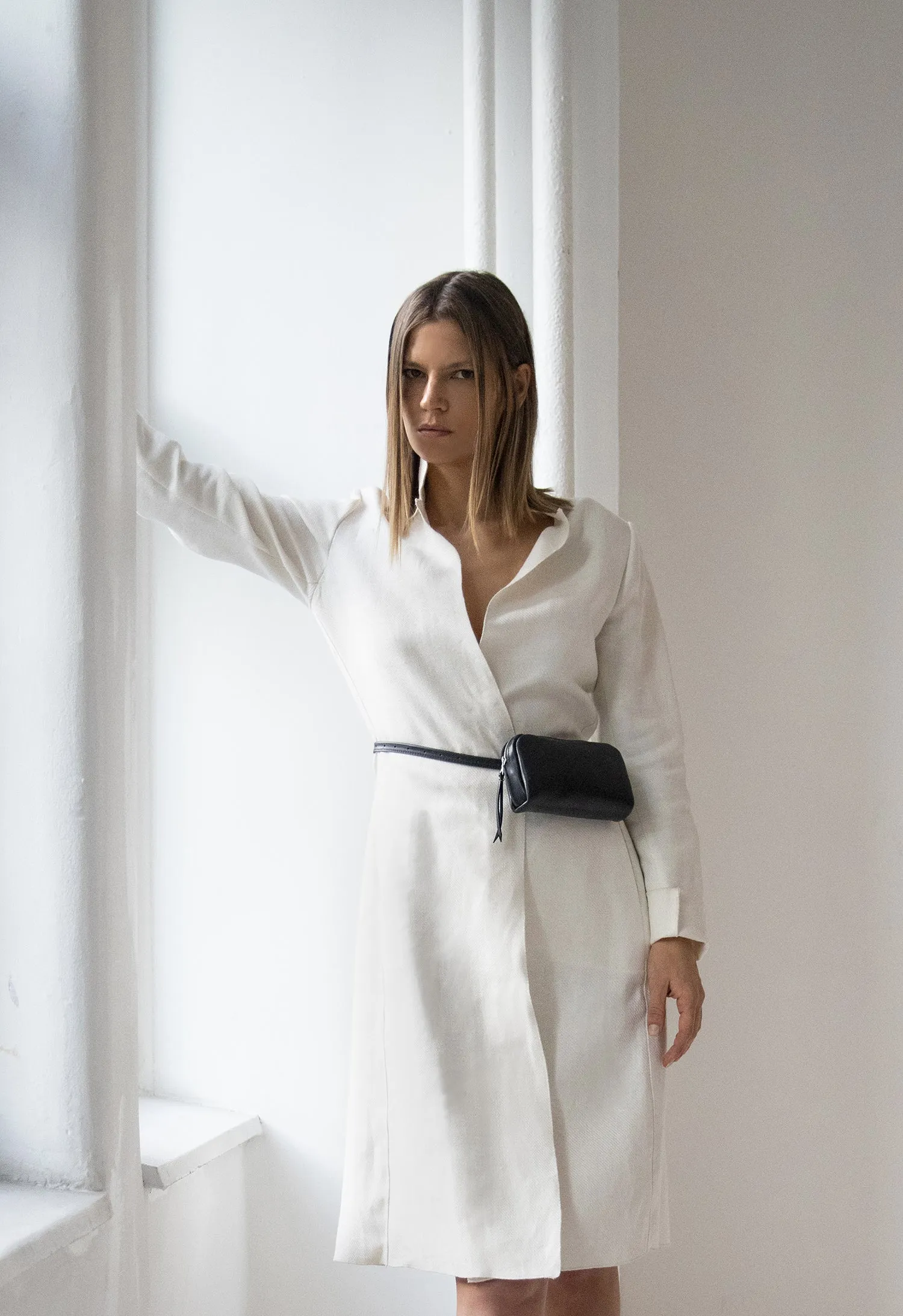 White Linen Shell Coat
