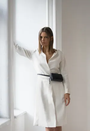 White Linen Shell Coat