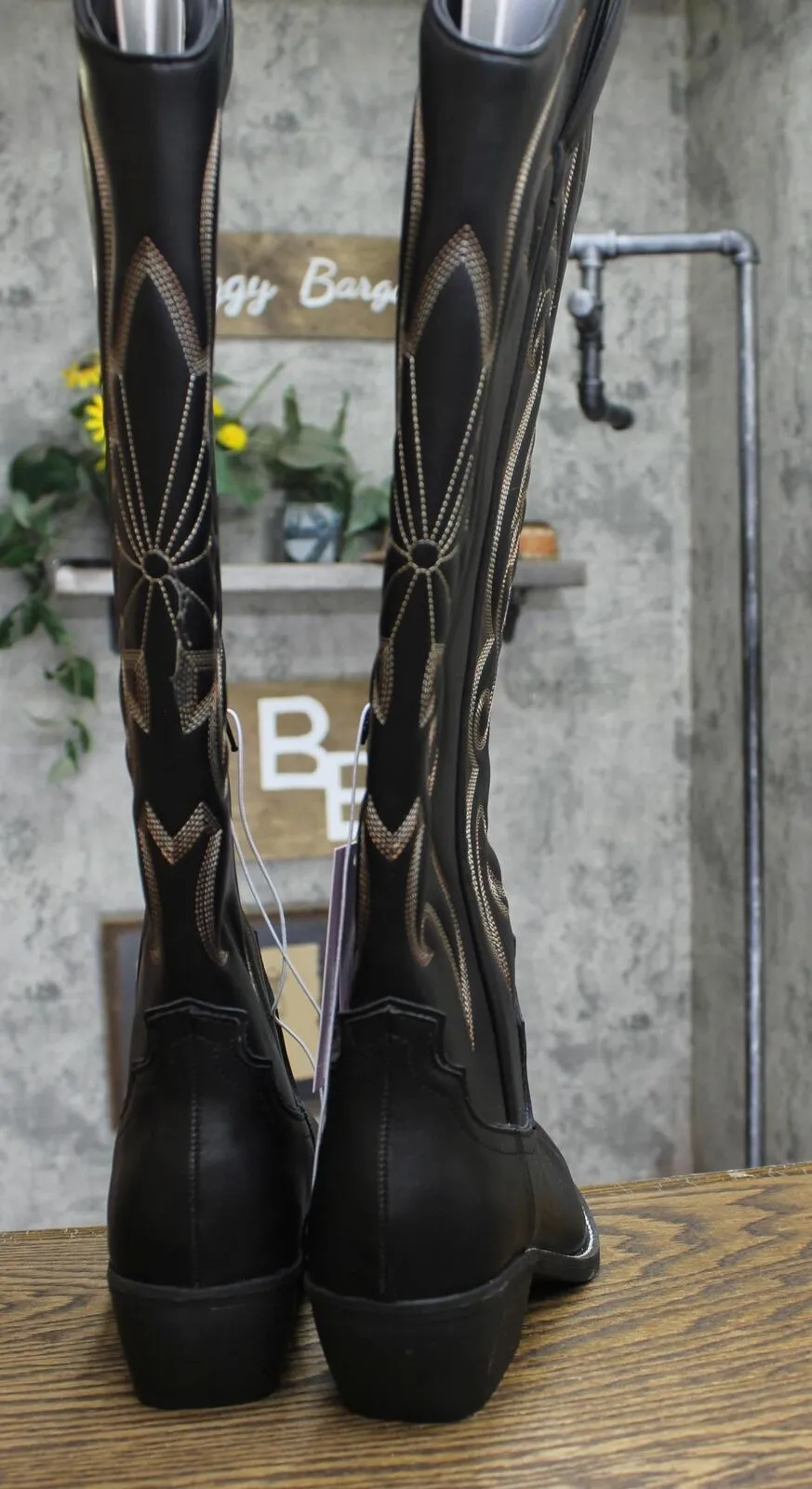 Wild Fable Kenzi Tall Western Dress Boots with Memory Foam Insole Black 10M