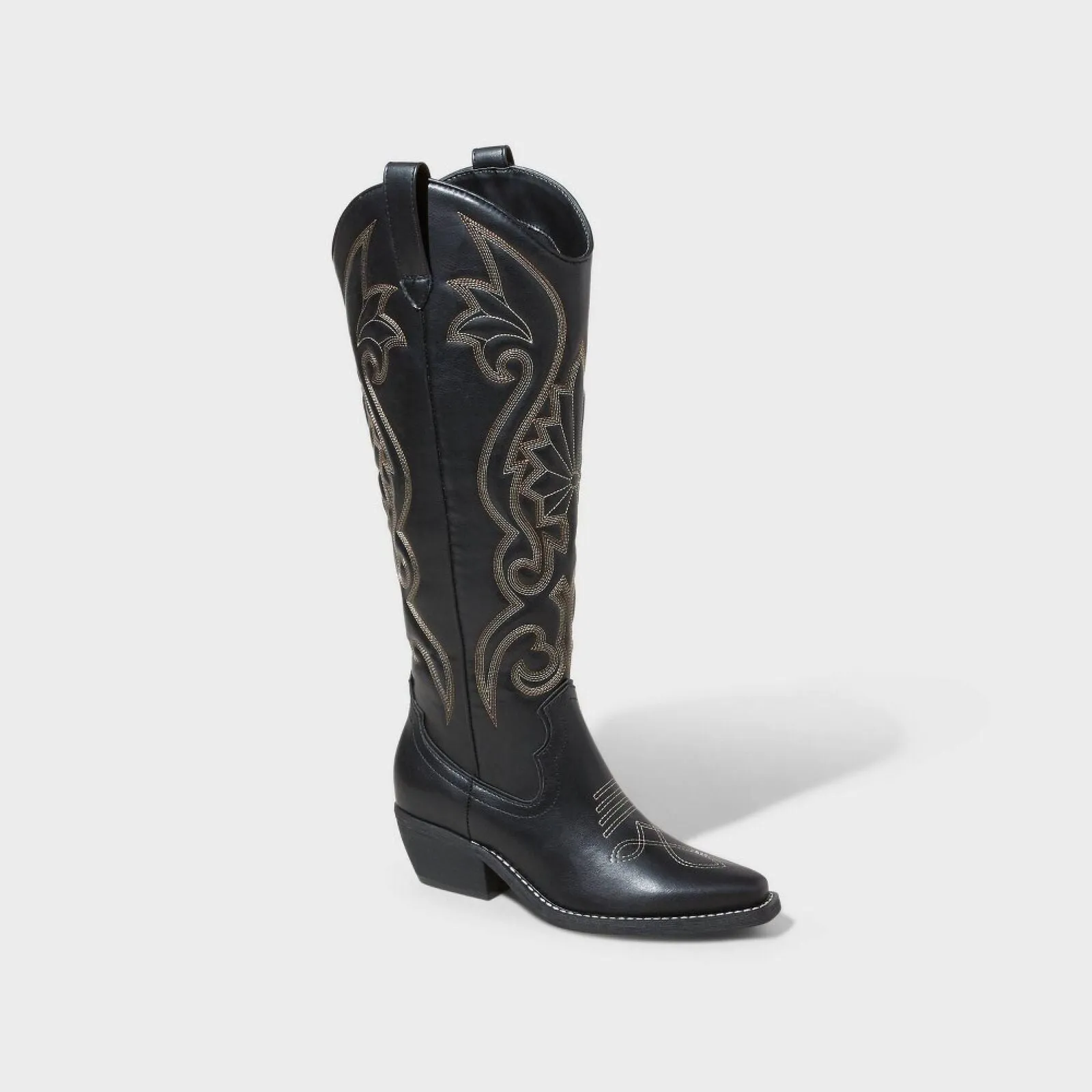 Wild Fable Kenzi Tall Western Dress Boots with Memory Foam Insole Black 10M