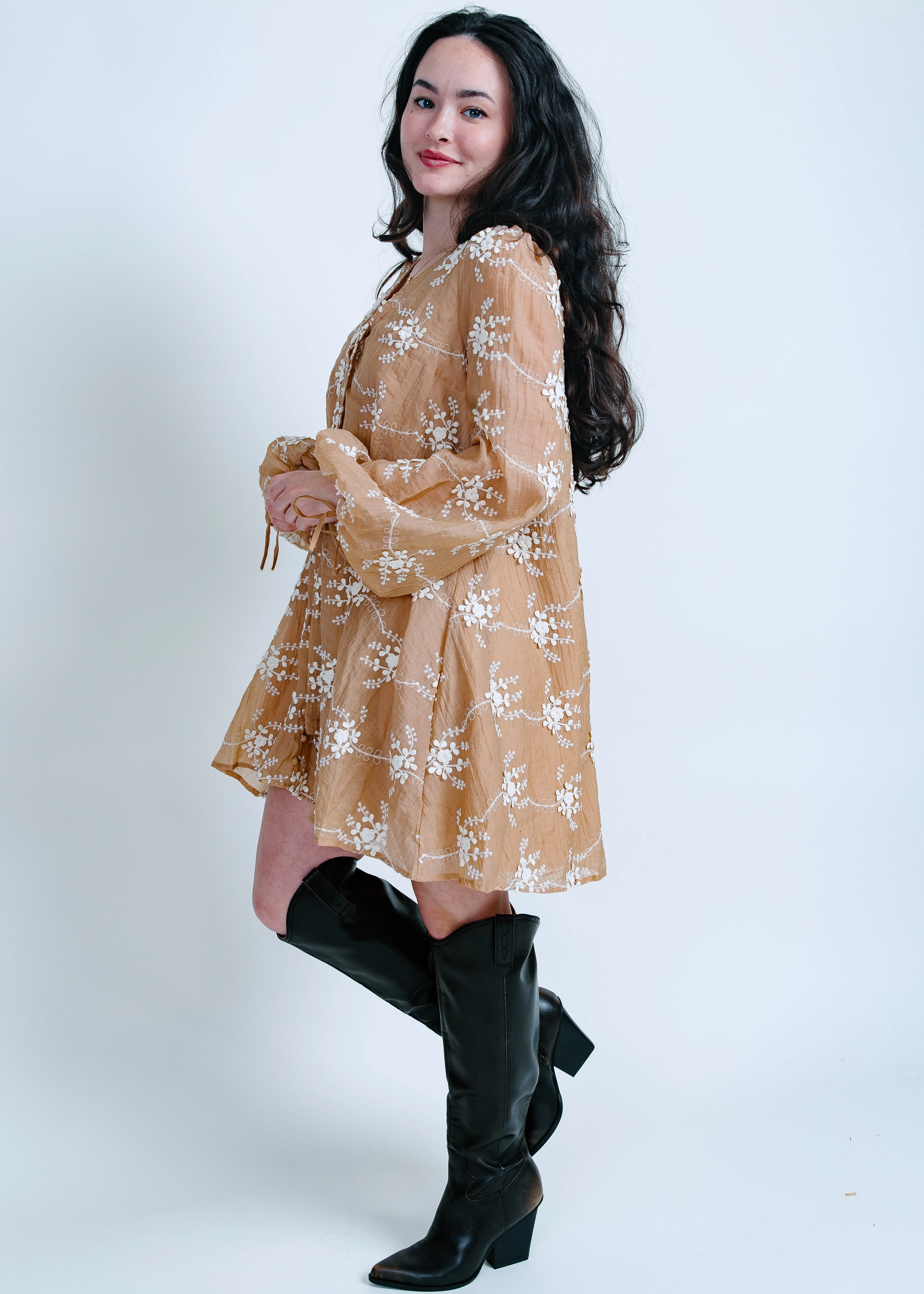 Willow Embroidered Mini Dress