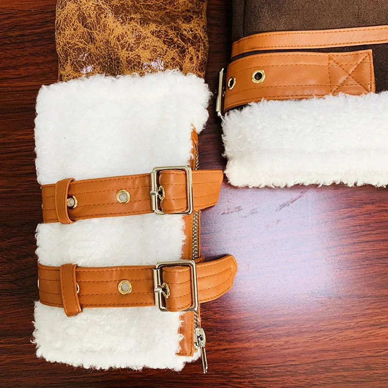 Winter Fur Stitching Short Jacket