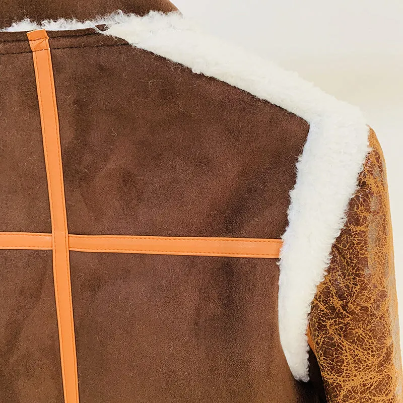 Winter Fur Stitching Short Jacket