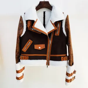 Winter Fur Stitching Short Jacket