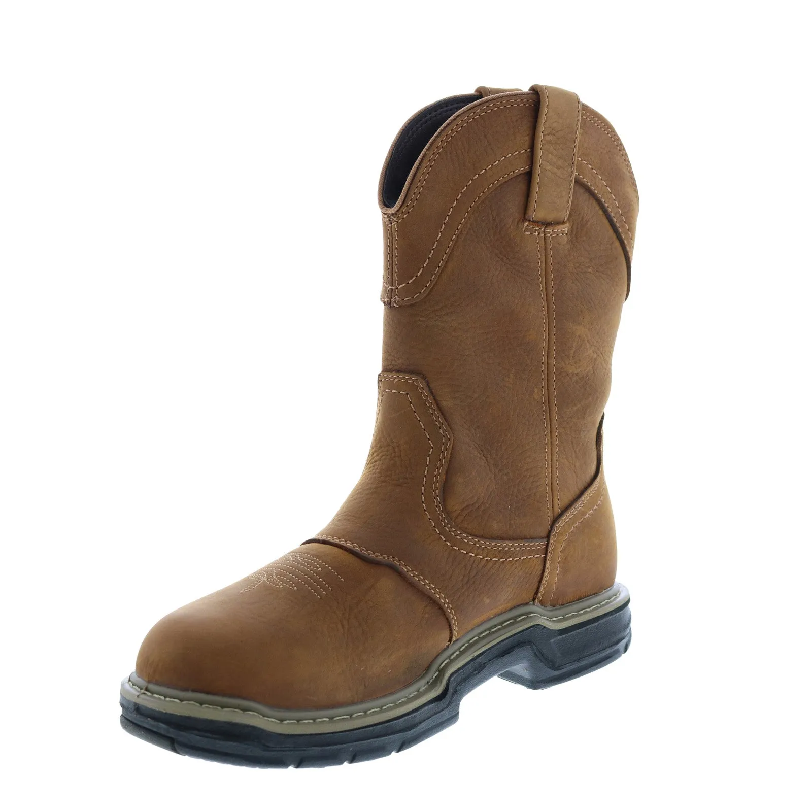 Wolverine Anthem Western Wellington Waterproof Mens Brown Wide Work Boots
