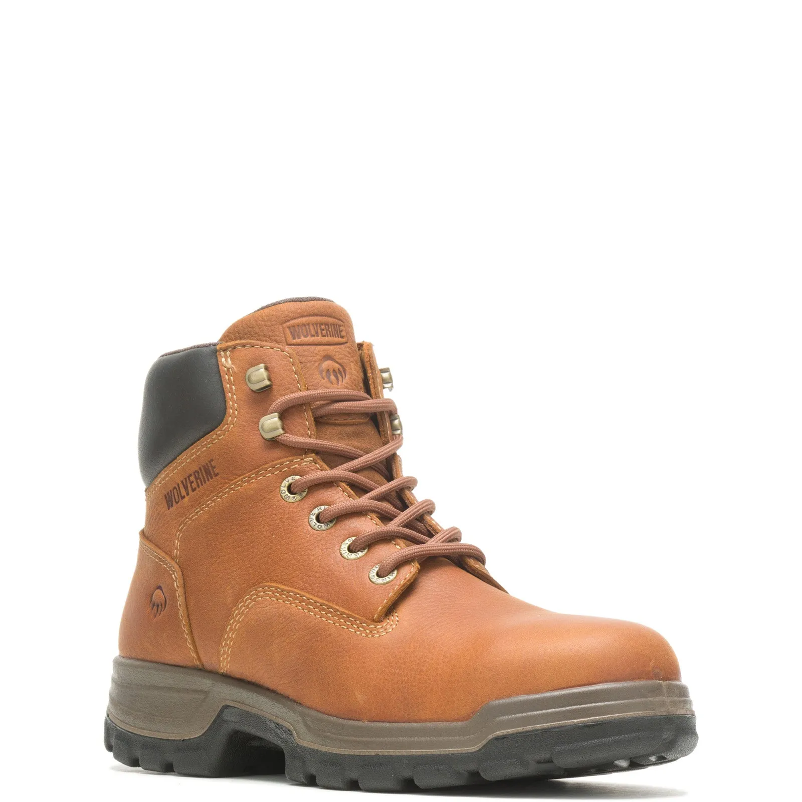 Wolverine Direct-Attach Durashocks SR WP Steel Toe 6" Mens Brown Wide Boots