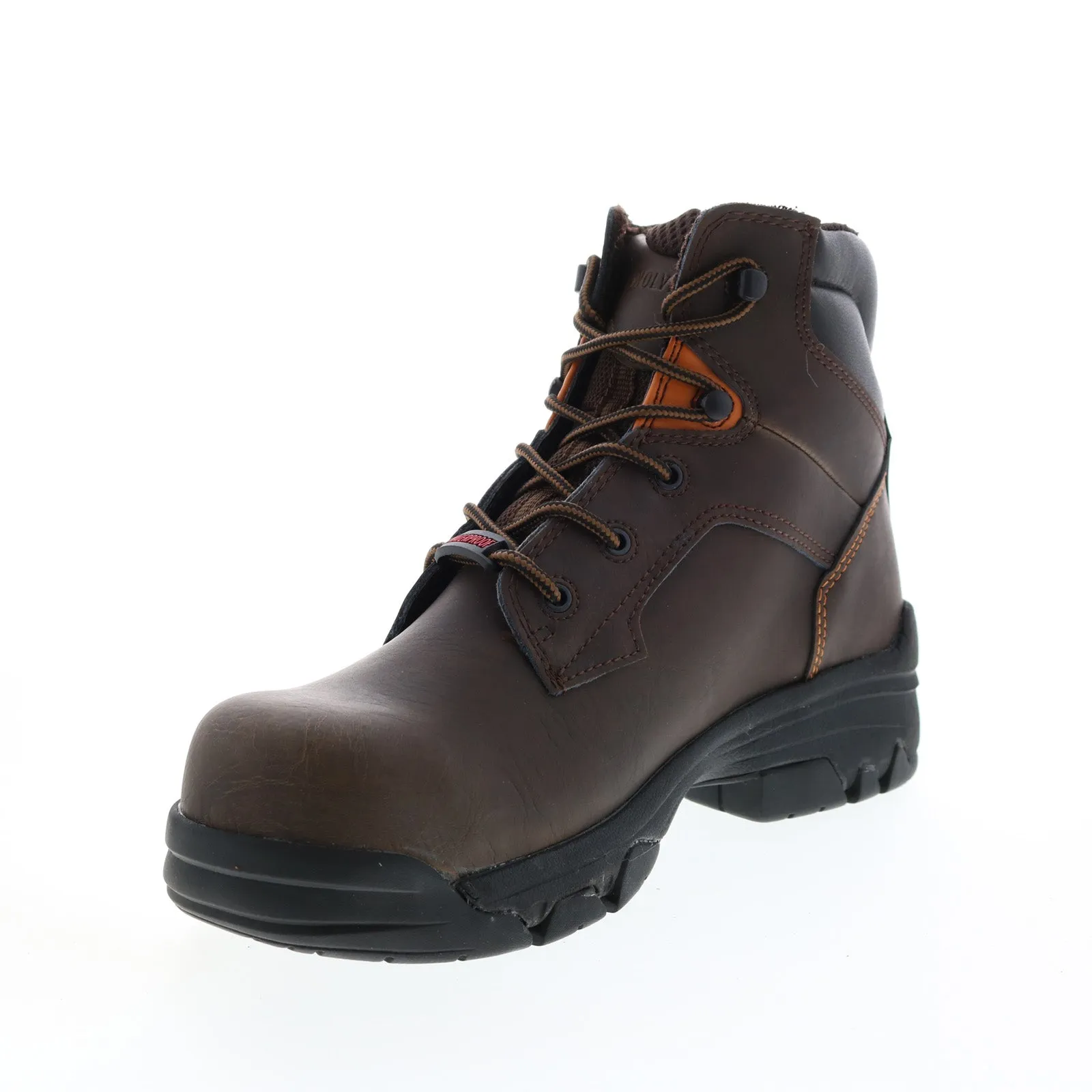 Wolverine Merlin Waterproof Composite Toe 6" Mens Brown Wide Work Boots