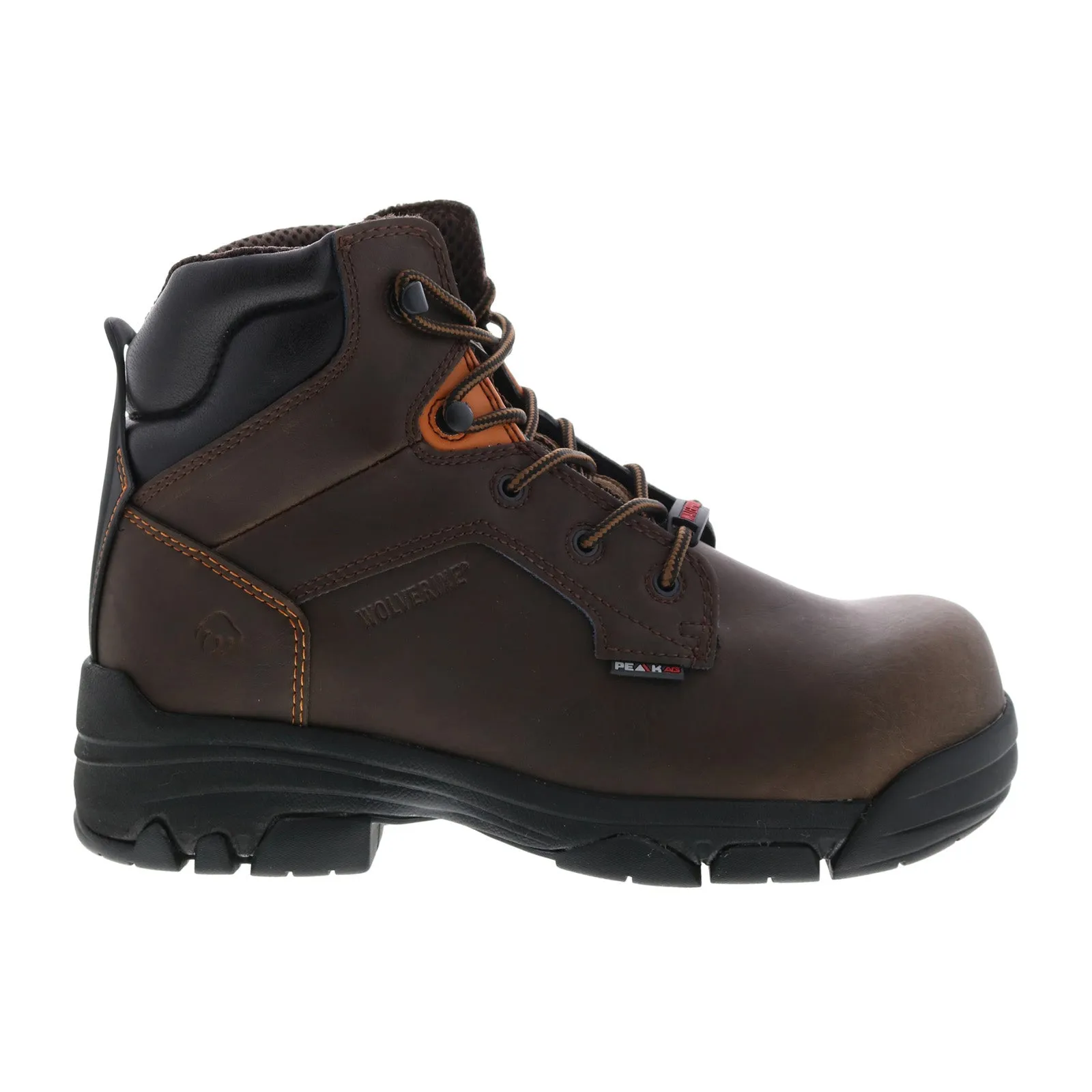 Wolverine Merlin Waterproof Composite Toe 6" Mens Brown Wide Work Boots