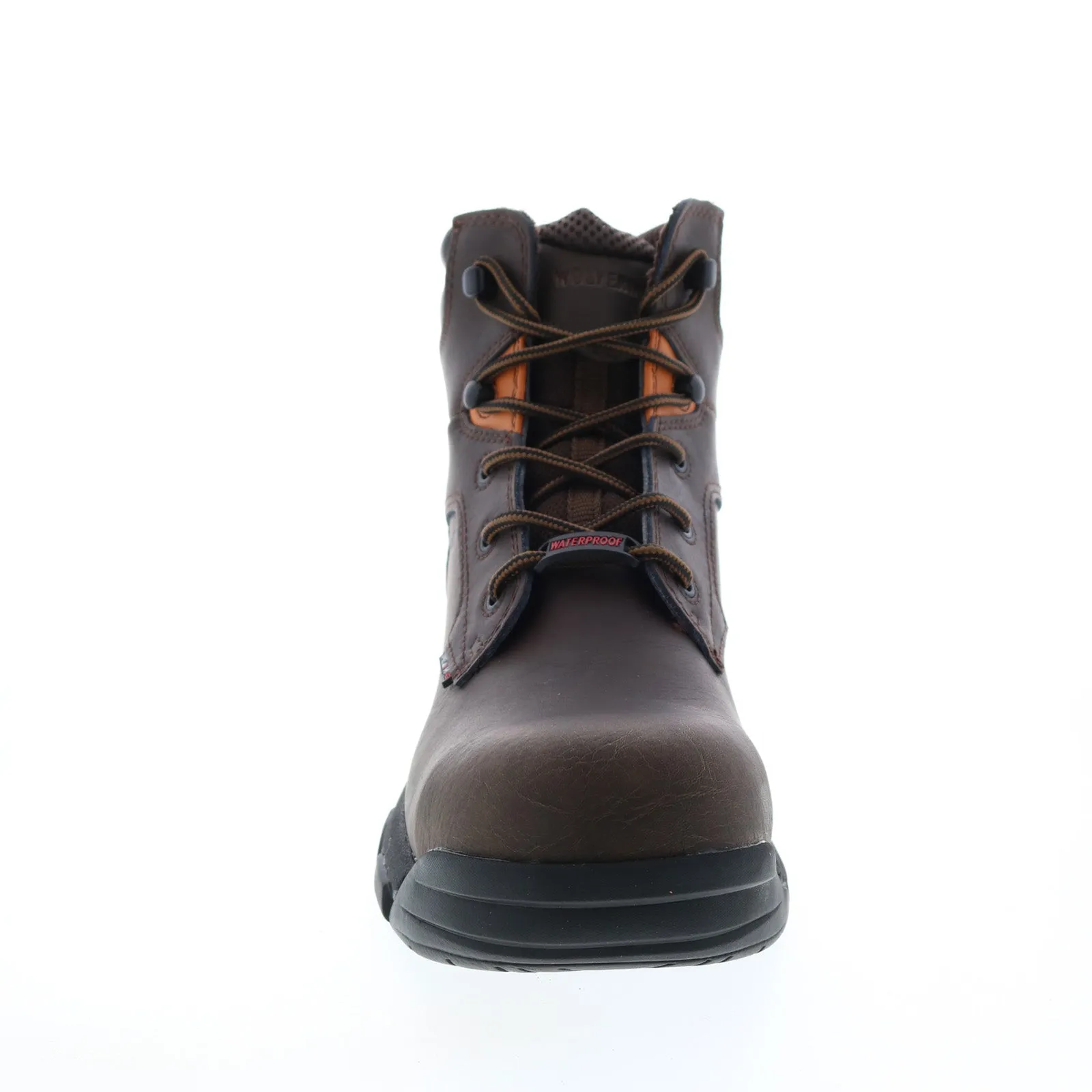 Wolverine Merlin Waterproof Composite Toe 6" Mens Brown Wide Work Boots