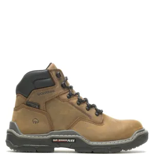 Wolverine Raider Durashocks WP 6" W210111 Mens Brown Wide Work Boots
