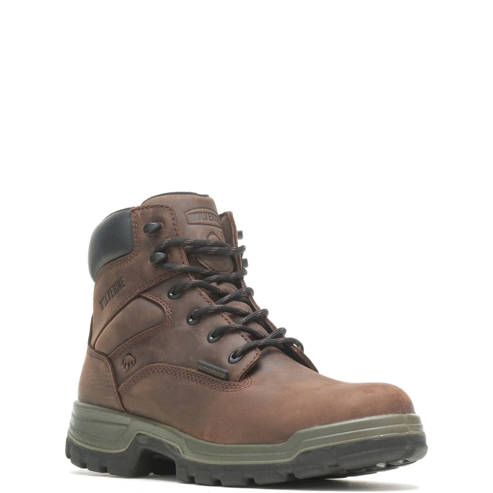 Wolverine Stratus Waterproof 6" W080121 Mens Brown Wide Leather Work Boots
