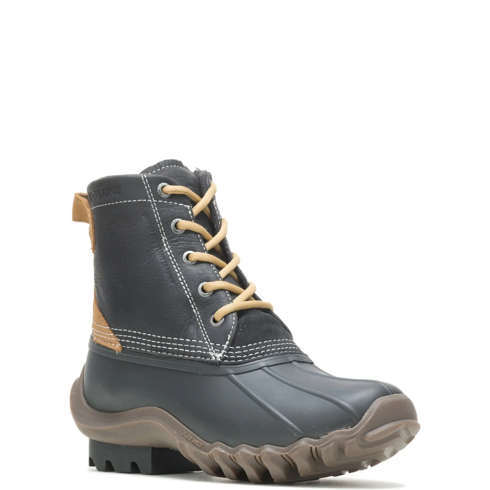 Wolverine Torrent WP Duck W880226 Womens Black Wide Casual Dress Boots