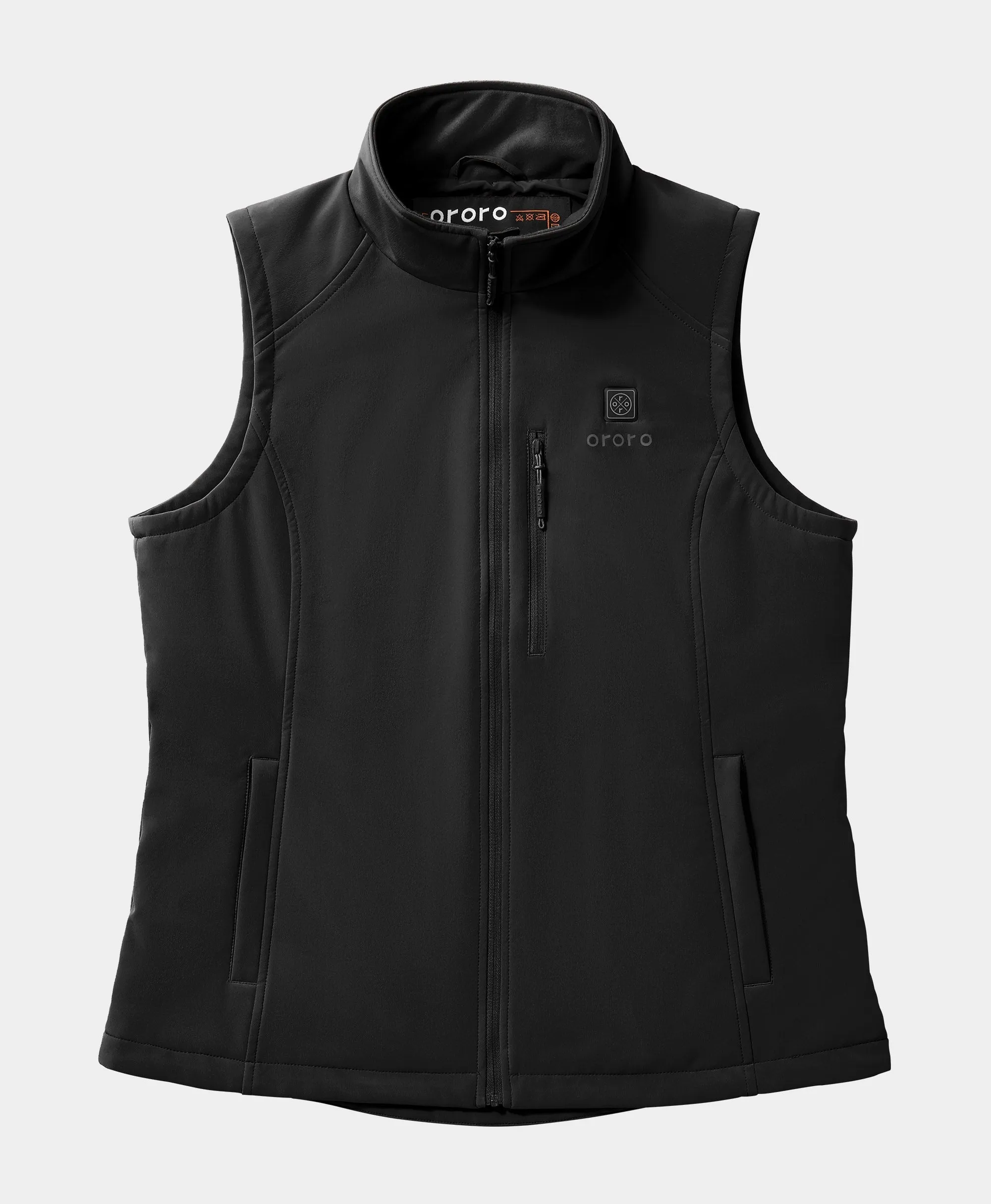 Women's Heated Softshell Vest - Black / Grey