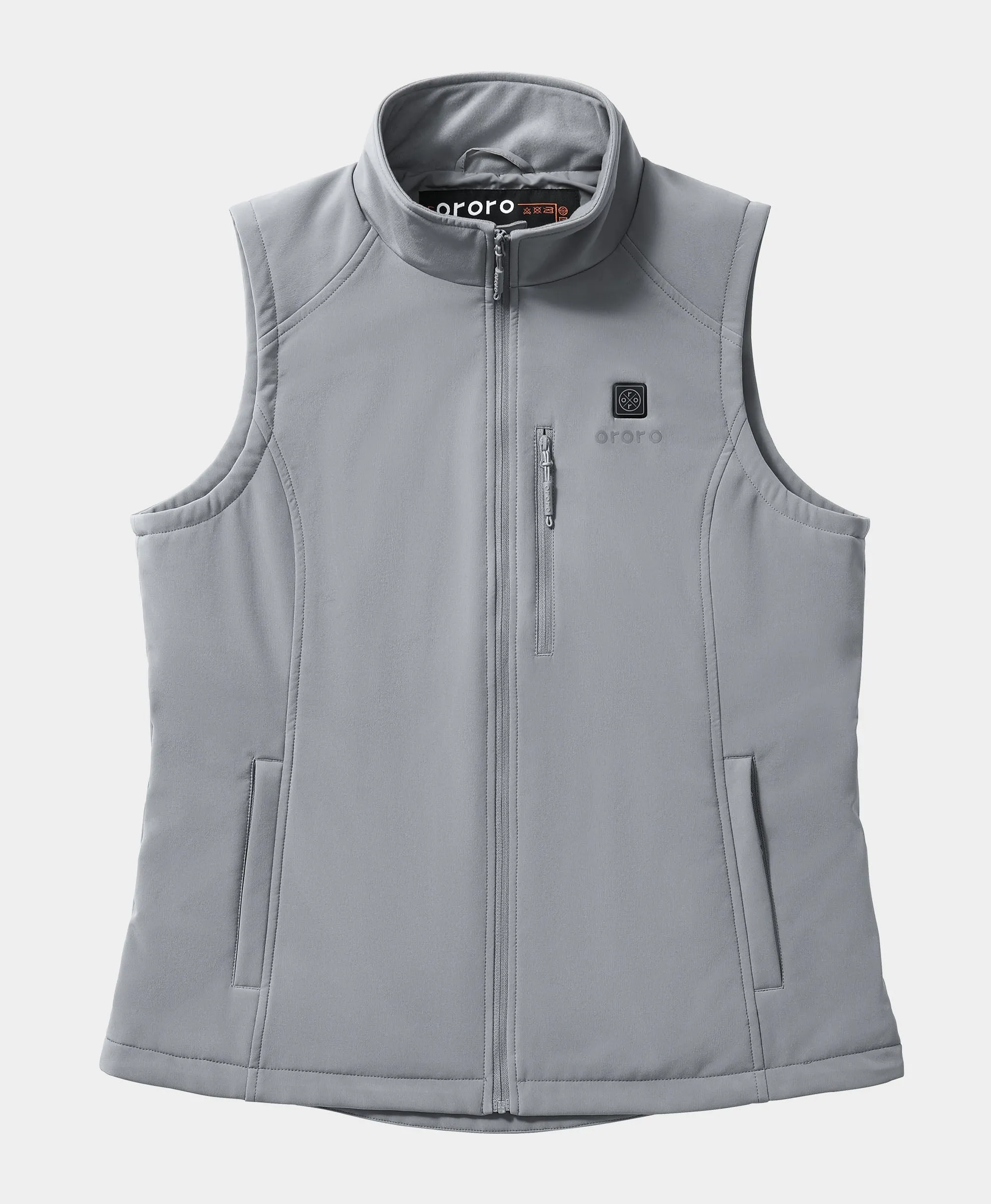Women's Heated Softshell Vest - Black / Grey