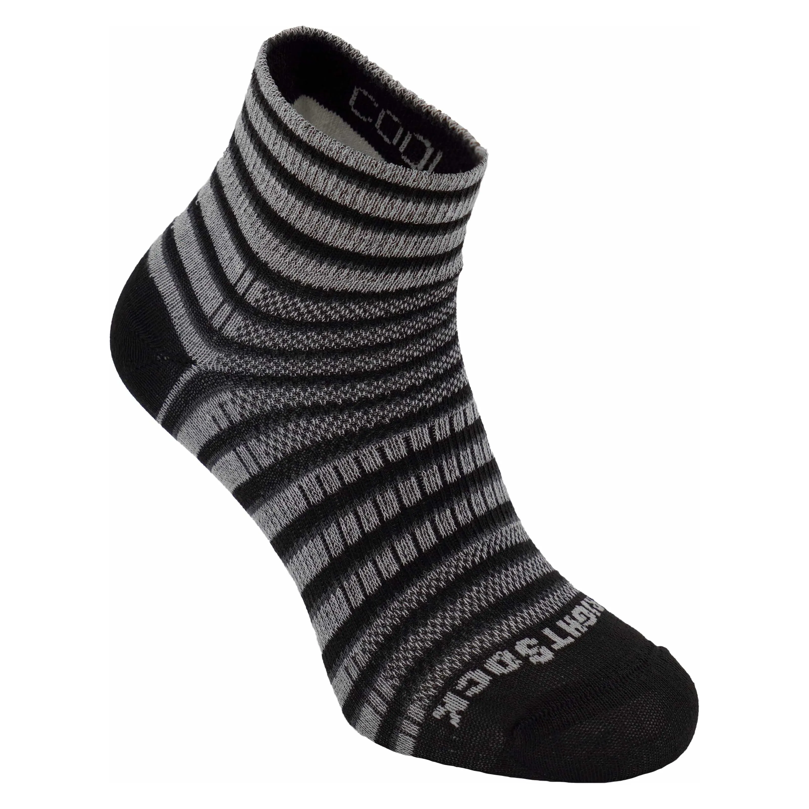 Wrightsock Double-Layer Coolmesh II Lightweight Striped Quarter Socks