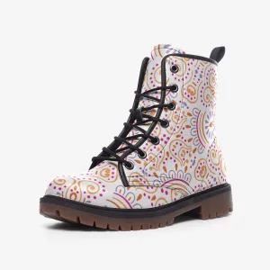 Yellow Mandala Casual Leather Lightweight boots MT