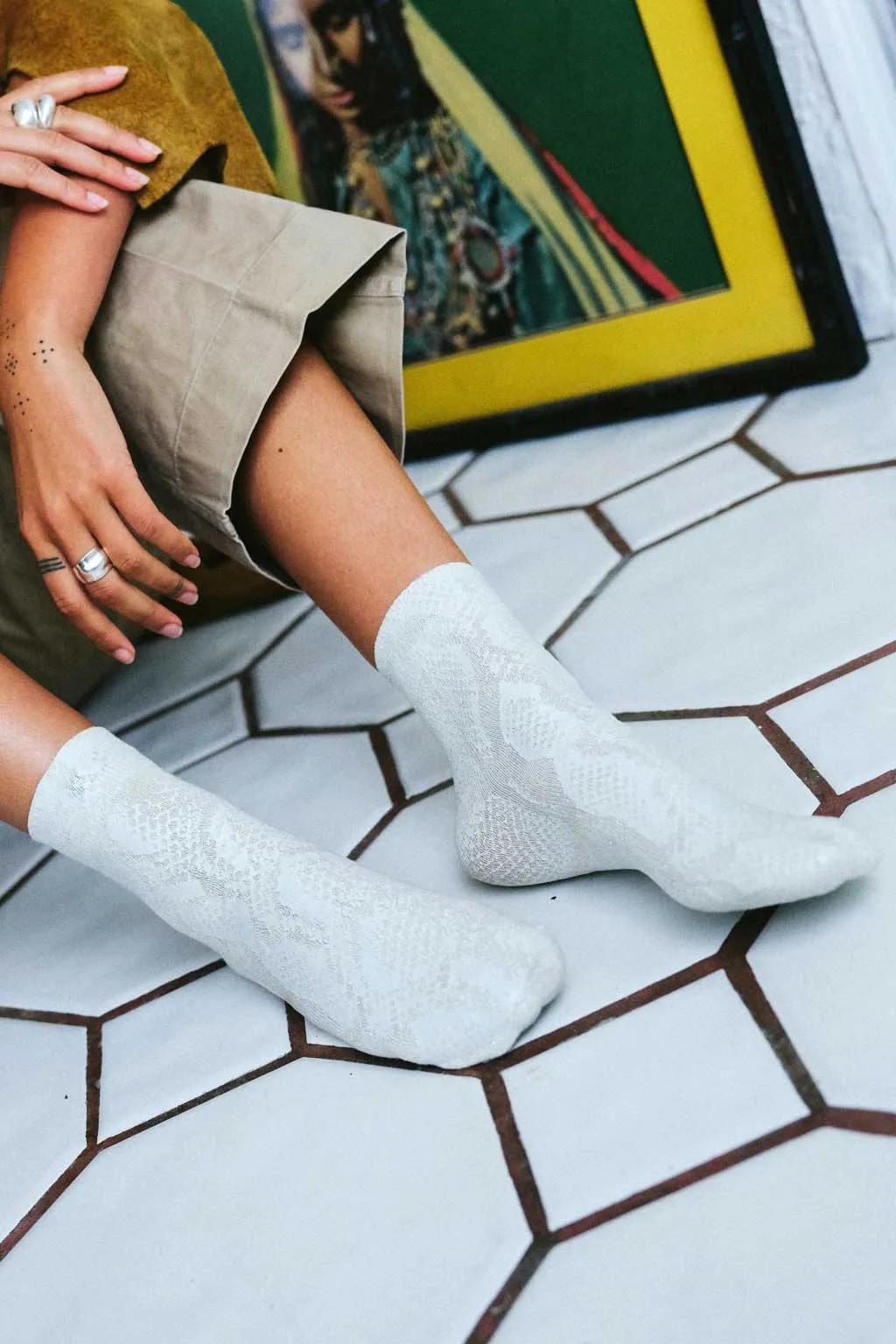 Yoshi Shimmer Ankle Sock