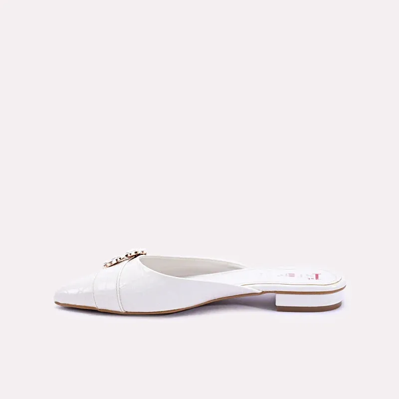 Zuleika White Fancy Mules 0431066